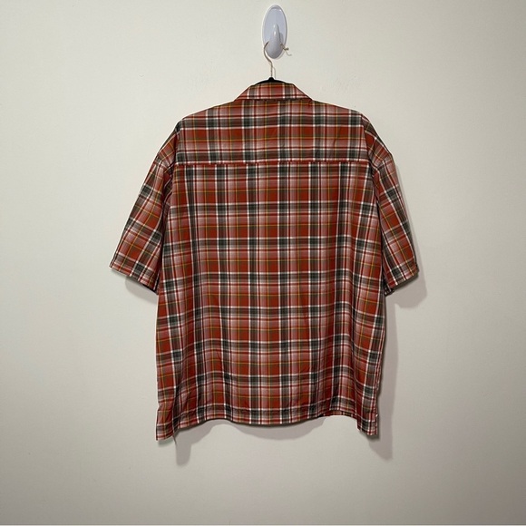 Kuhl Men's orange grey plaid checkered outdoor hiking button down shirt in XXL - Picture 6 of 6